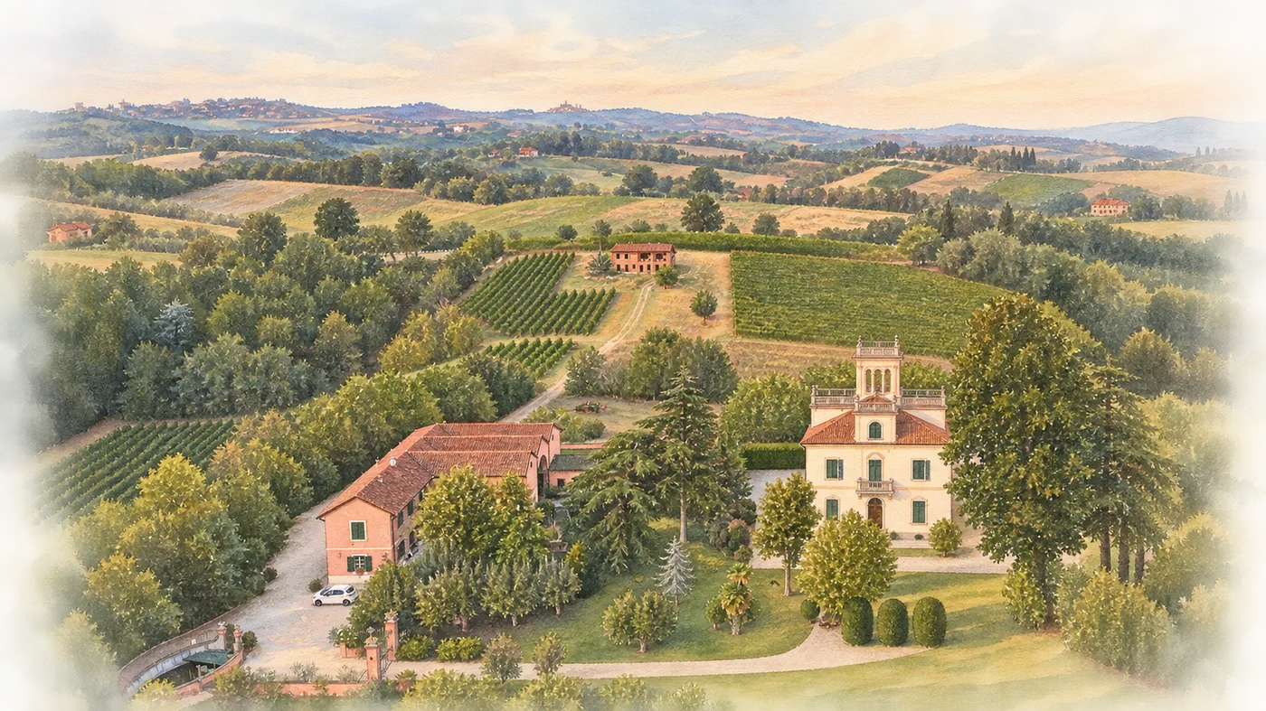 Villa Remotti vista aerea